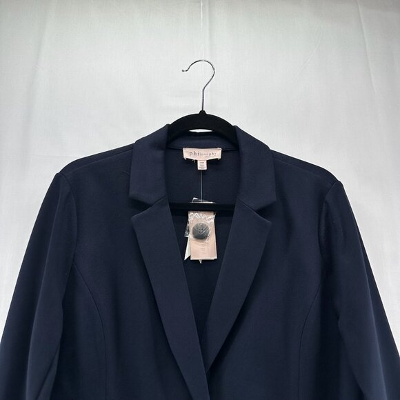 Philosophy Republic Clothing Blazer M Viscose Blend One Button Suit Jacket Black - Picture 4 of 13